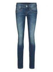 Herrlicher Dżinsy - Skinny fit - w kolorze niebieskim rozmiar: W27. Niebieskie jeansy Herrlicher, z aplikacjami, ze skóry, klasyczne. Za 158.84 zł.