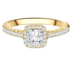 Trilani Pierscionek aus Sterling Silber in Gelbgold mit Zirkonia Pierścionki 1 ct Damski. Białe pierścionki Trilani, z cyrkonią, pozłacane. Za 259.99 zł.