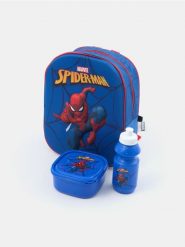 Zestaw: plecak, lunchbox oraz butelka Spider-Man - wielobarwny. Plecaki Sinsay, bez wzorów, bez dodatków. Za 35.99 zł.