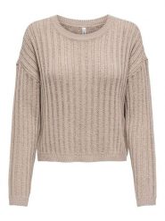 ONLY Sweter w kolorze beżowym rozmiar: S. Brązowe swetry ONLY, s, bez wzorów, bez ramiączek. Za 92.64 zł.