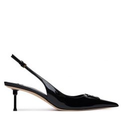 Czółenka Elisabetta Franchi. Czarne czółenka Elisabetta Franchi, bez wzorów, bez obcasa, bez zapięcia. Za 2,779.00 zł.
