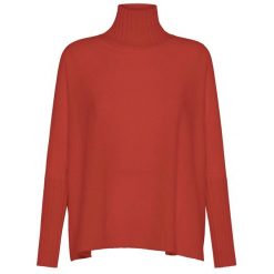 Sweter Deha Sweter Z Wysokim Kołnierzem Wooly Blend Damskie. Brązowe swetry Deha, s, bez wzorów, z kaszmiru, bez ramiączek. Za 484.99 zł.