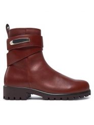 ECCO Botki Modtray W 49019301053 Brązowy. Brązowe botki ECCO, bez wzorów, ze skóry, bez obcasa, na płaskiej podeszwie, bez zapięcia. Za 569.99 zł.