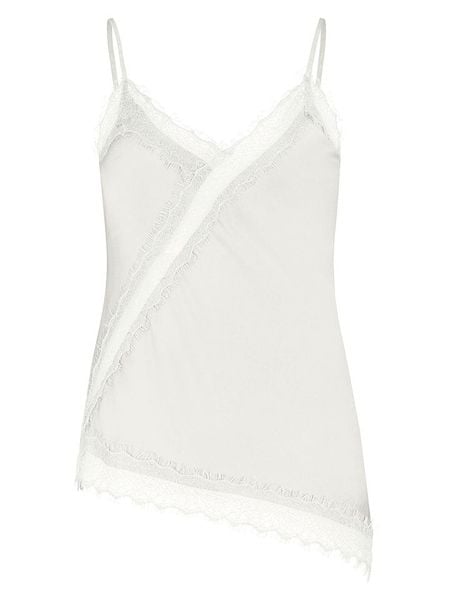 Sublevel Top w kolorze białym rozmiar: M. Białe topy Sublevel, m, bez wzorów, z koronki, z asymetrycznym kołnierzem, bez ramiączek. Za 134.95 zł.