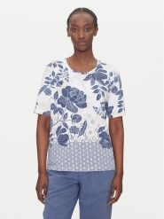 Olsen T-Shirt 11105108 Niebieski Regular Fit. Niebieskie t-shirty Olsen, bez wzorów, z bawełny, bez kołnierzyka, bez ramiączek. Za 239.99 zł.