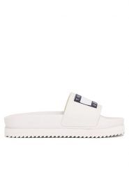 Tommy Jeans Klapki Tjw Elevated Flatform Slide EN0EN02451 Écru. Klapki Tommy Jeans, bez wzorów, z jeansu, bez obcasa, bez zapięcia. Za 199.99 zł.