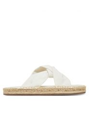 EMU Australia Klapki Rowley W13169 Biały. Białe klapki Emu Australia, bez wzorów, z materiału, bez obcasa, bez zapięcia. Za 213.99 zł.