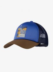 Czapka z daszkiem Buff Trucker Cap - arand blue. Niebieskie czapki z daszkiem Buff, bez wzorów, z bawełny. Za 109.99 zł.