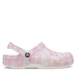 Klapki Crocs. Czerwone klapki Crocs, bez wzorów, bez obcasa, bez zapięcia. Za 259.99 zł.