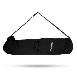 Torba na matę joga płócienna 20 L czarna. Czarne torby sportowe GYMBEAM, bez wzorów, z materiału, na ramię. Za 84.90 zł.