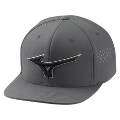 Czapka z daszkiem golf Mizuno Tour Flat Snapback Szary. Szare swetry Mizuno, uniwersalny, bez wzorów, sportowe, bez ramiączek. Za 292.95 zł.