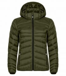 Clique Kurtka Idaho Women lekka ciepła z poliamidu z recyklingu – Fog Green. Zielone kurtki CLIQUE, s, bez wzorów, z poliamidu. Za 313.61 zł.