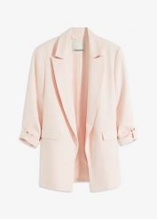 Długi żakiet. Czarne marynarki i żakiety bonprix, bez wzorów, eleganckie, bez ramiączek. Za 219.99 zł.