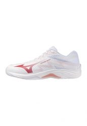 Damskie buty halowe Mizuno Lightning Select Wos. Białe buty do biegania Mizuno, bez wzorów, z materiału, bez zapięcia, do biegania. Za 269.99 zł.