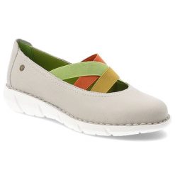 Półbuty damskie Maciejka, na platformie skórzane wsuwane z gumkami i z okrągłym noskiem, jasny popiel, P6814. Brązowe półbuty wsuwane Maciejka, bez wzorów, ze skóry, klasyczne, z okrągłym noskiem, bez obcasa, na platformie. Za 209.00 zł.