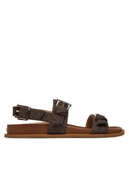 MICHAEL Michael Kors Sandały Nia Flat 40S6NIFS2B Brązowy. Brązowe sandały MICHAEL Michael Kors, bez wzorów, ze skóry, bez obcasa, na płaskiej podeszwie, bez zapięcia. Za 728.99 zł.