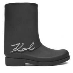 Kalosze KARL LAGERFELD. Czarne kalosze KARL LAGERFELD, bez wzorów, bez zapięcia. Za 619.99 zł.