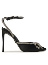 Steve Madden Sandały Vibrantly SM11002575 Czarny. Czarne sandały Steve Madden, bez wzorów, z materiału, bez obcasa, na szpilce, bez zapięcia. Za 599.99 zł.