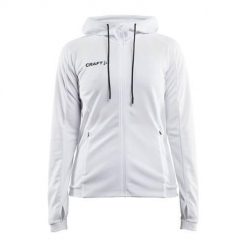 Bluza treningowa damska Craft Evolve Hood. Białe bluzy Craft, xl, bez wzorów, bez ramiączek, z kapturem. W wyprzedaży za 228.30 zł.