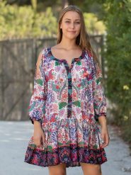 Isla Bonita by SIGRIS Sukienka ze wzorem rozmiar: M. Sukienki Isla Bonita by SIGRIS, m, bez wzorów, z bawełny, bez kołnierzyka, bez ramiączek, mini, rozkloszowane. Za 132.67 zł.