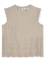 CARE BY ME Top "Flora" w kolorze beżowym rozmiar: L. Brązowe topy CARE BY ME, l, bez wzorów, z bawełny, bez kołnierzyka, bez ramiączek. Za 191.96 zł.