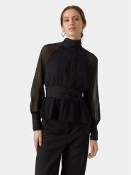 Vero Moda Bluzka AWARE 10295842 Czarny Regular Fit. Czarne bluzki Vero Moda, s, bez wzorów, z syntetyku, bez kołnierzyka, bez ramiączek. Za 129.99 zł.