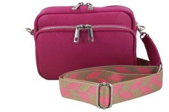 Listonoszka skórzana BARBERINI'S 944-14 fuksja. Czerwone shopper bag Barberinis, bez wzorów, ze skóry, casualowe, bez dodatków. Za 239.99 zł.