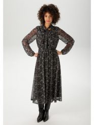 Aniston Sukienka w kolorze czarnym rozmiar: 38. Czarne sukienki Aniston, bez wzorów, bez kołnierzyka, bez ramiączek, maxi. Za 91.34 zł.