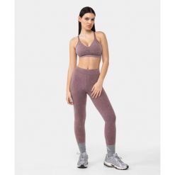 Legginsy Carpatree Marble Story bezszwowe różowe. Czerwone legginsy Carpatree, bez wzorów, z materiału, sportowe. W wyprzedaży za 149.99 zł.
