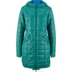 Płaszcz pikowany dwustronny bonprix dymny szmaragdowy - lazurowy. Płaszcze marki bonprix. Za 89.99 zł.