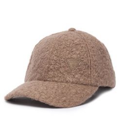 Czapka z daszkiem Guess. Brązowe czapki z daszkiem Guess, z aplikacjami. Za 174.99 zł.
