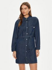 Calvin Klein Jeans Sukienka jeansowa J20J225008 Granatowy Regular Fit. Niebieskie sukienki Calvin Klein Jeans, xl, bez wzorów, z bawełny, bez kołnierzyka, bez ramiączek. Za 289.99 zł.