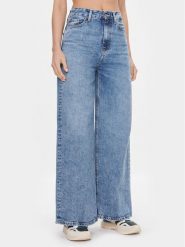 Tommy Hilfiger Jeansy WW0WW39634 Niebieski Wide Leg. Niebieskie jeansy Tommy Hilfiger, bez wzorów, z bawełny. Za 599.99 zł.