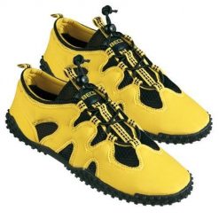 Buty do wody Beco żółte z neoprenu. Czarne buty treningowe 47 Brand, bez wzorów, z gumy, bez zapięcia, na fitness i siłownię. Za 209.99 zł.