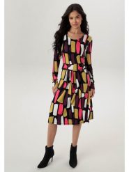 Aniston Sukienka ze wzorem rozmiar: 36. Sukienki Aniston, bez wzorów, bez kołnierzyka, bez ramiączek, midi. Za 69.58 zł.