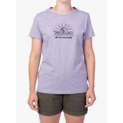 Koszulka bawełniana damska Hannah Adria. Fioletowe t-shirty sportowe Hannah, bez wzorów, z bawełny, bez ramiączek. Za 59.99 zł.