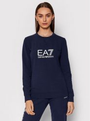 EA7 Emporio Armani Bluza 8NTM35 TJCQZ 1554 Granatowy Regular Fit. Niebieskie bluzy EA7 Emporio Armani, xs, bez wzorów, z bawełny, bez kaptura. Za 319.99 zł.