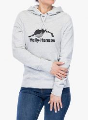 Bluza z kapturem damska Helly Hansen Nord Graphic Pullover Hoodie. Szare bluzy Helly Hansen, xs, bez wzorów, z bawełny, bez ramiączek, z kapturem. Za 384.50 zł.