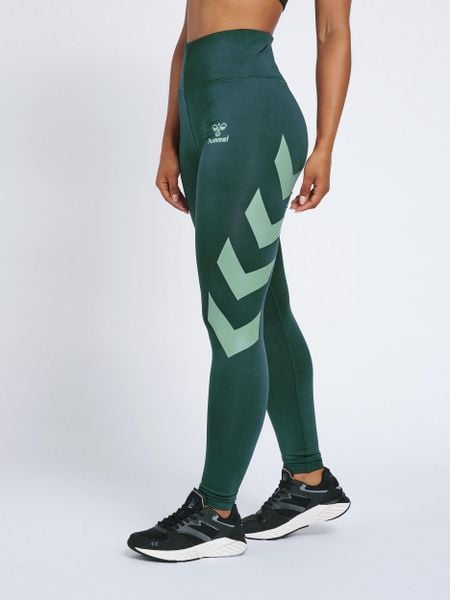 Legginsy damskie Hummel Paris. Zielone legginsy Hummel, bez wzorów, z elastanu, sportowe. Za 172.35 zł.