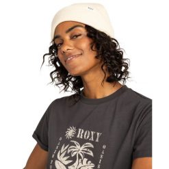 Czapka z mankietem dla Kobiety TROPICAL SNOW Beżowy. Brązowe czapki zimowe Roxy, bez wzorów, z dzianiny. Za 89.00 zł.