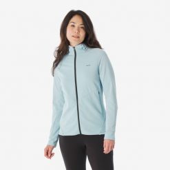 Polar turystyczny damski Quechua MH500 Light zamek. Bluzy z polaru QUECHUA, m, bez wzorów, z elastanu, trekkingowe. W wyprzedaży za 119.99 zł.