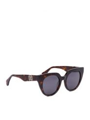 Nine West Okulary przeciwsłoneczne CEO-NW55247S Brązowy ciemny. Brązowe okulary przeciwsłoneczne Nine West, bez wzorów, plastikowe. Za 179.99 zł.