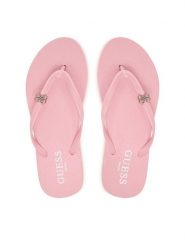 Guess Japonki E6GZ14 BB00F Różowy jasny. Czerwone japonki Guess, z aplikacjami, z syntetyku. Za 179.99 zł.