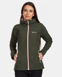 Damska kurtka softshell Kilpi RAVIA-W. Zielone kurtki przejściowe sportowe Kilpi, na jesień, bez wzorów, z materiału, bez kaptura, trekkingowe. Za 281.50 zł.