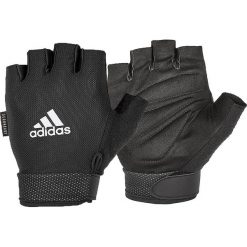 Rękawice fitness z regulacją Essential. Czarne rękawiczki adidas, bez wzorów, sportowe. Za 97.99 zł.