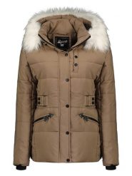 Geographical Norway Kurtka pikowana "Chester" w kolorze szarobrązowym rozmiar: XXL. Brązowe kurtki Geographical Norway, xxl, bez wzorów, bez kaptura. Za 203.02 zł.