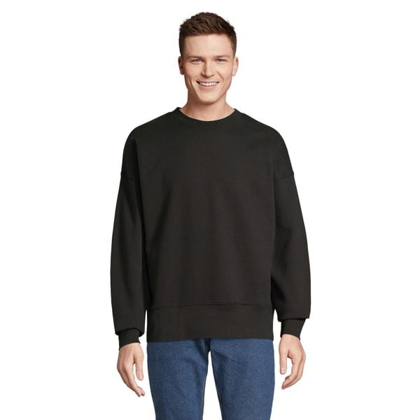 Bluza Z Okrągłym Dekoltem Dla Dorosłych Unisex Authentic. Czarne bluzy bez kaptura SOL'S, l, bez wzorów, z bawełny, bez kaptura. Za 337.99 zł.