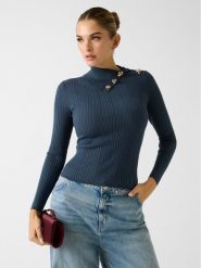 Guess Sweter 180412 Niebieski Classic Fit. Niebieskie swetry Guess, xxl, z aplikacjami, bez ramiączek. Za 395.00 zł.