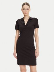 Tommy Hilfiger Sukienka codzienna WW0WW42567 Czarny Slim Fit. Czarne sukienki Tommy Hilfiger, na co dzień, l, bez wzorów, z bawełny, bez kołnierzyka, bez ramiączek, proste. Za 259.99 zł.