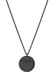 Liebeskind Naszyjnik z zawieszką - dł. 45 cm rozmiar: onesize. Czarne naszyjniki Liebeskind, z materiału, ze stali. Za 126.45 zł.